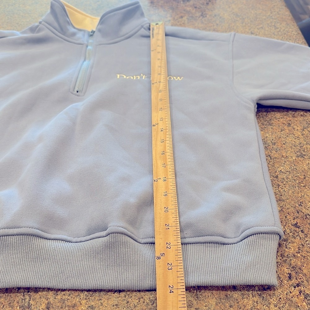 Bailey Rose Sweatshirt Size L Powder Blue Long Sleeve Dont Know Dont Care Logo - Picture 11 of 11